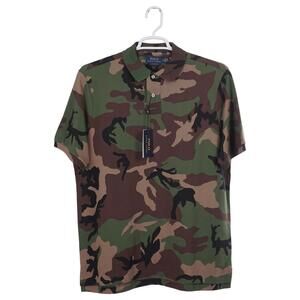 NWT Polo Ralph Lauren Polo Shirt L Camo Classic Fit Short Sleeve Cotton Mesh